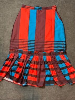 Eva Franco Anthropologie Flounced Midi Skirt {y7}